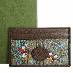 Gucci Disney GG Supreme Card Wallet brown multicolored